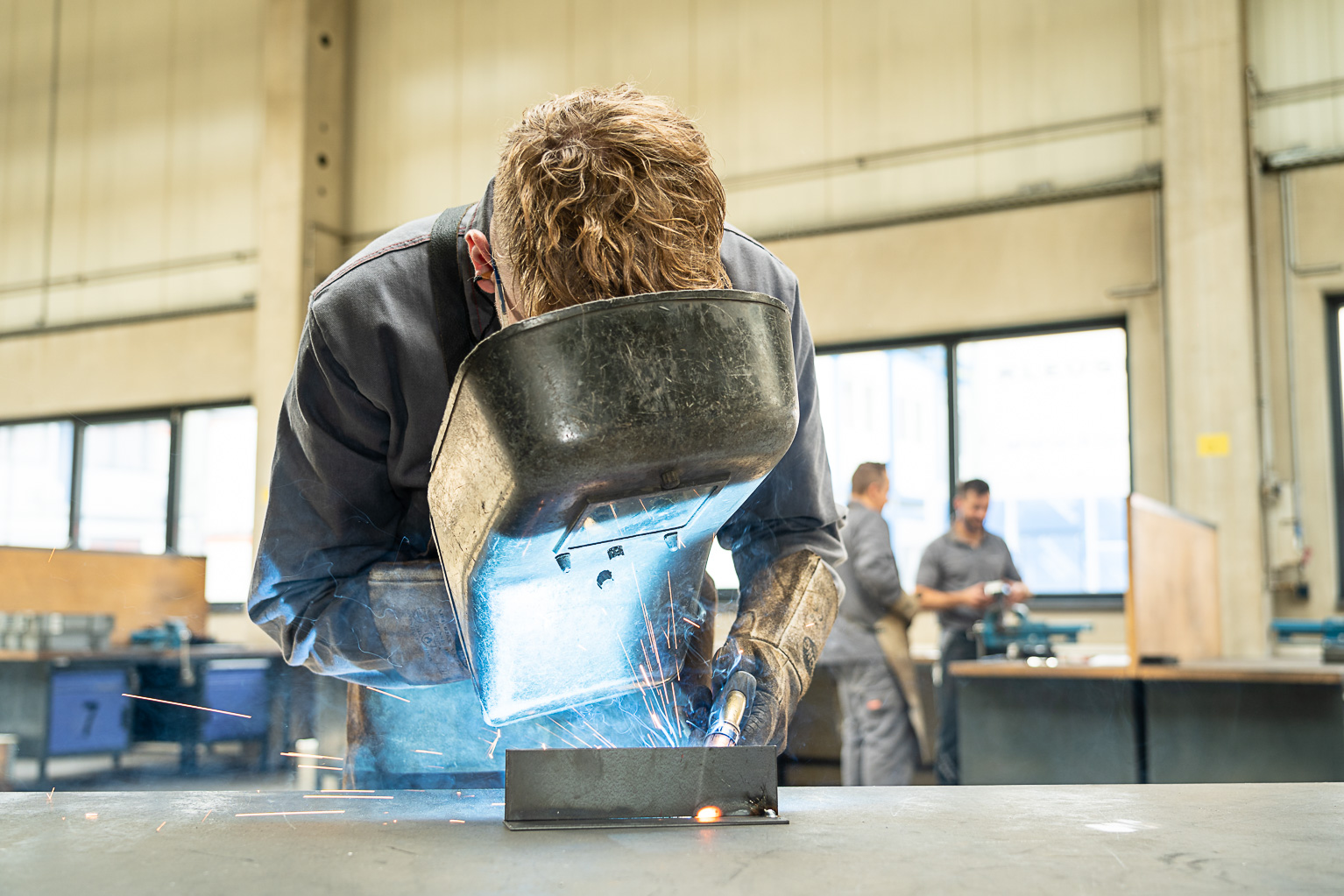 Konstruktionsmechaniker im Ausbildungszentrum in Wissen